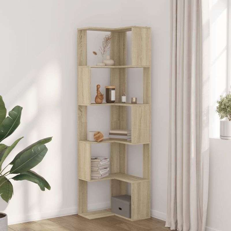 Casa si Gradina - Mobilier - Biblioteci si rafturi - Biblioteci - Biblioteca 5 niveluri stejar sonoma 50x50x179cm lemn prelucrat - Infinity.ro