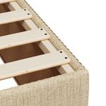 Casa si Gradina - Mobilier - Paturi si accesorii - Paturi - Pat box spring cu saltea, crem, 200x200 cm, textil - Infinity.ro