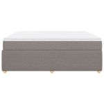 Casa si Gradina - Mobilier - Paturi si accesorii - Paturi - Pat box spring cu saltea, gri taupe, 200x200 cm, textil - Infinity.ro