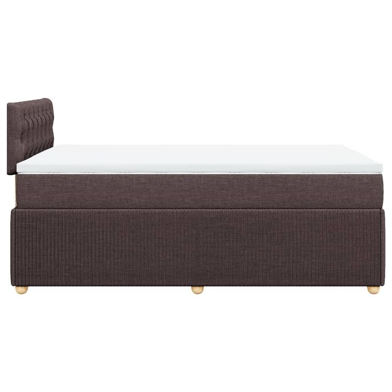 Casa si Gradina - Mobilier - Paturi si accesorii - Paturi - Pat box spring cu saltea, maro inchis, 120x200 cm, textil - Infinity.ro