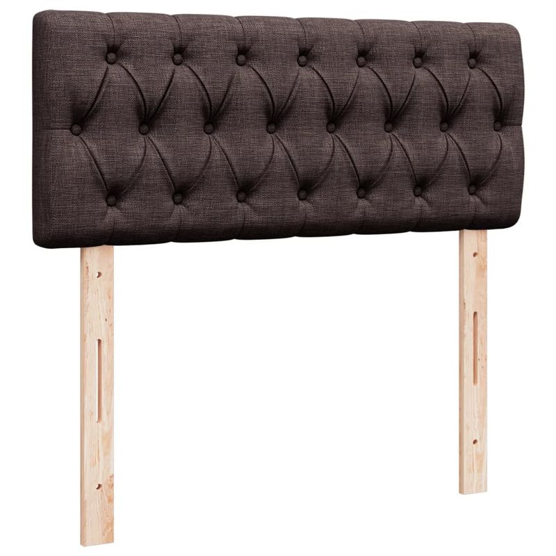 Casa si Gradina - Mobilier - Paturi si accesorii - Paturi - Pat box spring cu saltea, maro inchis, 120x200 cm, textil - Infinity.ro