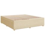 Casa si Gradina - Mobilier - Paturi si accesorii - Paturi - Pat box spring cu saltea, crem, 200x200 cm, textil - Infinity.ro