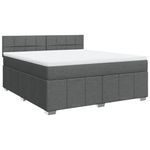 Casa si Gradina - Mobilier - Paturi si accesorii - Paturi - Pat box spring cu saltea, gri inchis, 180x200 cm, textil - Infinity.ro