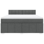 Casa si Gradina - Mobilier - Paturi si accesorii - Paturi - Pat box spring cu saltea, gri inchis, 180x200 cm, textil - Infinity.ro