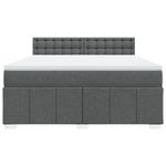 Casa si Gradina - Mobilier - Paturi si accesorii - Paturi - Pat box spring cu saltea, gri inchis, 180x200 cm, textil - Infinity.ro