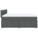 Casa si Gradina - Mobilier - Paturi si accesorii - Paturi - Pat box spring cu saltea, gri inchis, 180x200 cm, textil - Infinity.ro