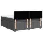Casa si Gradina - Mobilier - Paturi si accesorii - Paturi - Pat box spring cu saltea, gri inchis, 180x200 cm, textil - Infinity.ro