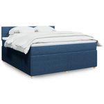 Casa si Gradina - Mobilier - Paturi si accesorii - Paturi - Pat box spring cu saltea, albastru, 180x200 cm, material textil - Infinity.ro
