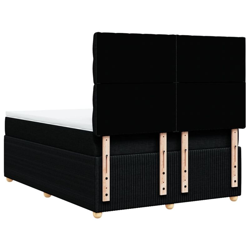 Casa si Gradina - Mobilier - Paturi si accesorii - Paturi - Pat box spring cu saltea, negru, 160x200 cm, textil - Infinity.ro