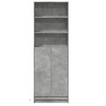 Casa si Gradina - Mobilier - Comode si corpuri - Corpuri bucatarie - Dulap inalt cu LED gri beton 69x32,5x200 cm lemn prelucrat - Infinity.ro