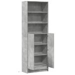 Casa si Gradina - Mobilier - Comode si corpuri - Corpuri bucatarie - Dulap inalt cu LED gri beton 69x32,5x200 cm lemn prelucrat - Infinity.ro