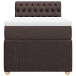 Casa si Gradina - Mobilier - Paturi si accesorii - Paturi - Pat box spring cu saltea, maro inchis, 100x200 cm, textil - Infinity.ro