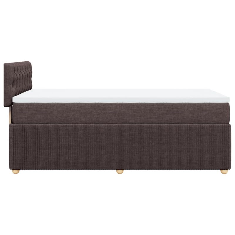 Casa si Gradina - Mobilier - Paturi si accesorii - Paturi - Pat box spring cu saltea, maro inchis, 100x200 cm, textil - Infinity.ro