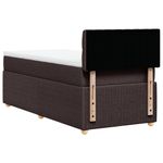 Casa si Gradina - Mobilier - Paturi si accesorii - Paturi - Pat box spring cu saltea, maro inchis, 100x200 cm, textil - Infinity.ro