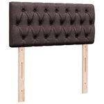 Casa si Gradina - Mobilier - Paturi si accesorii - Paturi - Pat box spring cu saltea, maro inchis, 100x200 cm, textil - Infinity.ro