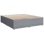 Casa si Gradina - Mobilier - Paturi si accesorii - Paturi - Pat box spring cu saltea, gri deschis, 200x200 cm, textil - Infinity.ro