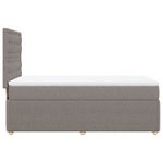 Casa si Gradina - Mobilier - Paturi si accesorii - Paturi - Pat box spring cu saltea, gri taupe, 90x200 cm, textil - Infinity.ro