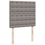 Casa si Gradina - Mobilier - Paturi si accesorii - Paturi - Pat box spring cu saltea, gri taupe, 90x200 cm, textil - Infinity.ro