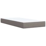 Casa si Gradina - Mobilier - Paturi si accesorii - Paturi - Pat box spring cu saltea, gri taupe, 90x200 cm, textil - Infinity.ro