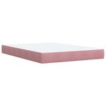Casa si Gradina - Mobilier - Paturi si accesorii - Paturi - Pat box spring cu saltea, roz, 140x200 cm, catifea - Infinity.ro
