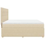 Casa si Gradina - Mobilier - Paturi si accesorii - Paturi - Pat continental cu saltea, crem, 180x200 cm, textil - Infinity.ro
