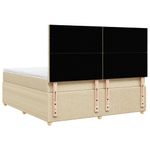 Casa si Gradina - Mobilier - Paturi si accesorii - Paturi - Pat continental cu saltea, crem, 180x200 cm, textil - Infinity.ro