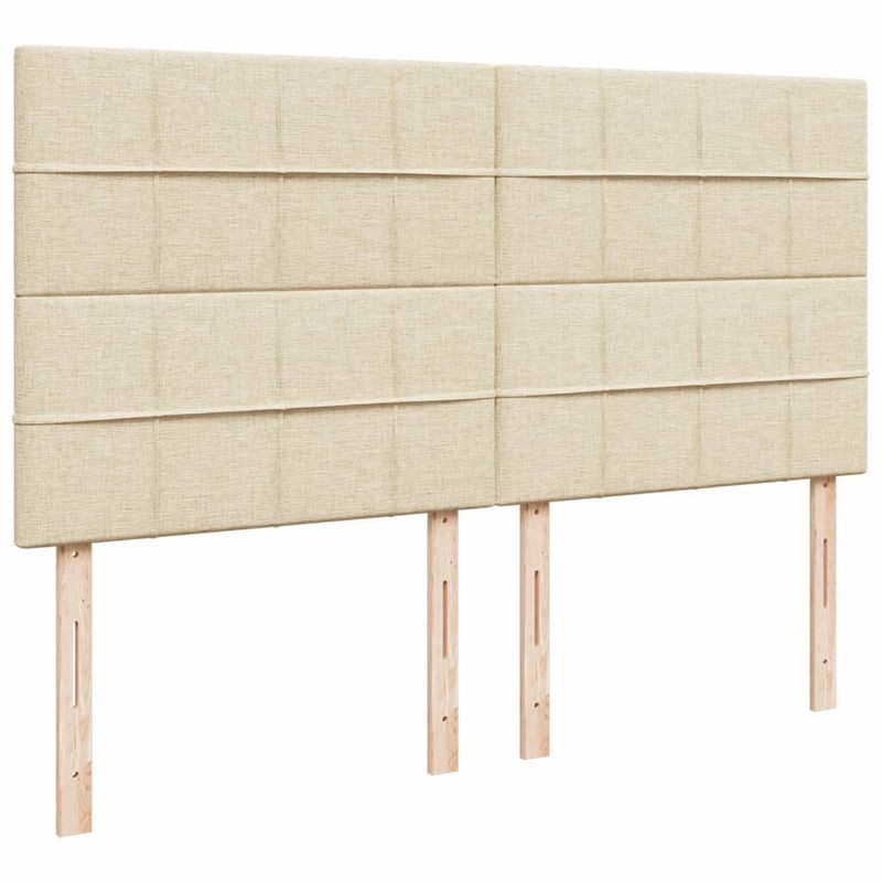 Casa si Gradina - Mobilier - Paturi si accesorii - Paturi - Pat continental cu saltea, crem, 180x200 cm, textil - Infinity.ro