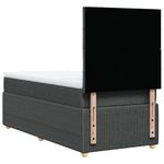 Casa si Gradina - Mobilier - Paturi si accesorii - Paturi - Pat box spring cu saltea, gri inchis, 80x200 cm, textil - Infinity.ro