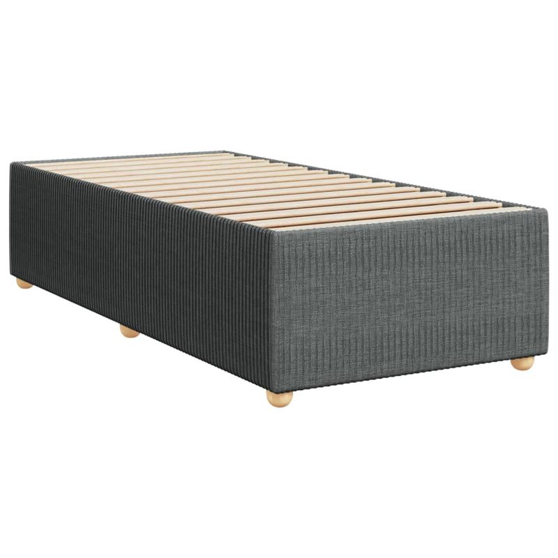 Casa si Gradina - Mobilier - Paturi si accesorii - Paturi - Pat box spring cu saltea, gri inchis, 80x200 cm, textil - Infinity.ro