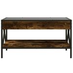 Casa si Gradina - Mobilier - Mese si birouri - Masute de cafea - Masuta de cafea cu LED infinity, stejar fumuriu, 70x50x38 cm - Infinity.ro