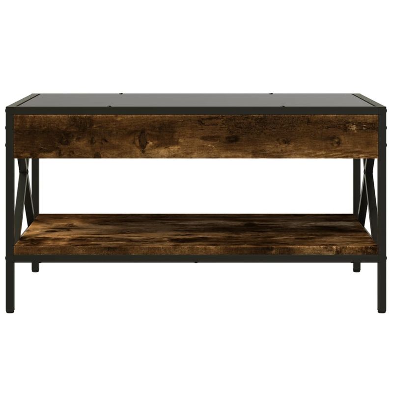 Casa si Gradina - Mobilier - Mese si birouri - Masute de cafea - Masuta de cafea cu LED infinity, stejar fumuriu, 70x50x38 cm - Infinity.ro