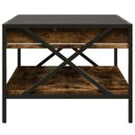 Casa si Gradina - Mobilier - Mese si birouri - Masute de cafea - Masuta de cafea cu LED infinity, stejar fumuriu, 70x50x38 cm - Infinity.ro