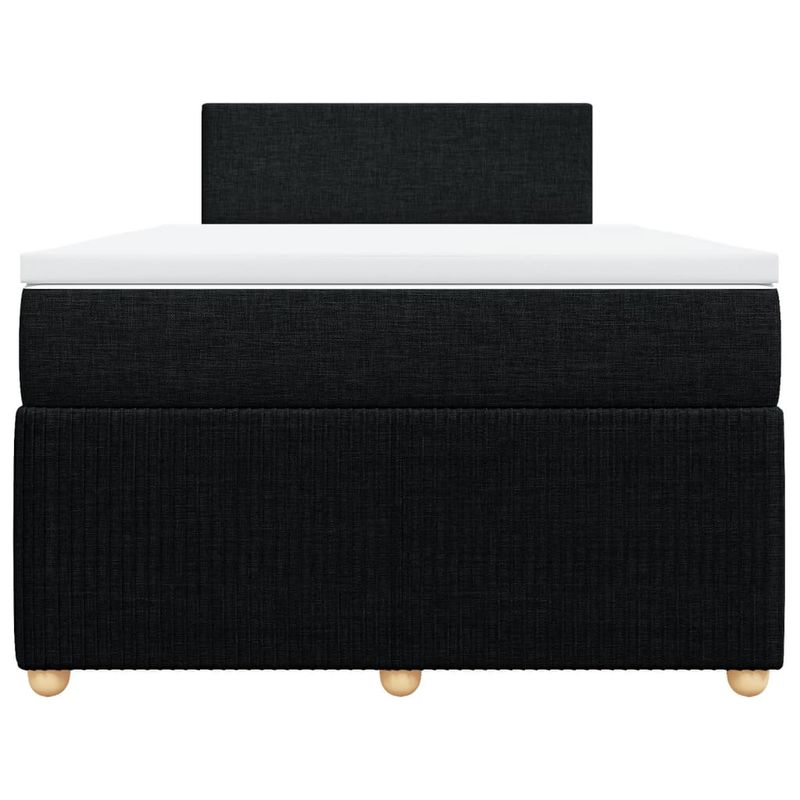 Casa si Gradina - Mobilier - Paturi si accesorii - Paturi - Pat box spring cu saltea, negru, 120x200 cm, textil - Infinity.ro