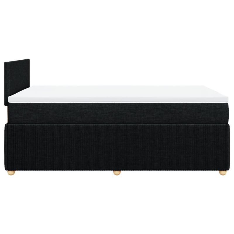 Casa si Gradina - Mobilier - Paturi si accesorii - Paturi - Pat box spring cu saltea, negru, 120x200 cm, textil - Infinity.ro