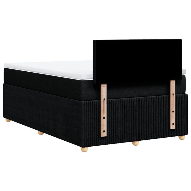 Casa si Gradina - Mobilier - Paturi si accesorii - Paturi - Pat box spring cu saltea, negru, 120x200 cm, textil - Infinity.ro