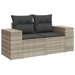 Casa si Gradina - Gradina si terasa - Mobilier exterior - Seturi mobila gradina - Set canapele de gradina cu perne, 6 piese gri deschis poliratan - Infinity.ro