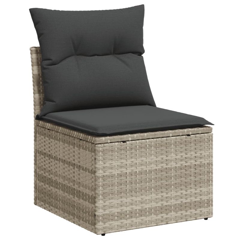 Casa si Gradina - Gradina si terasa - Mobilier exterior - Seturi mobila gradina - Set canapele de gradina cu perne, 6 piese gri deschis poliratan - Infinity.ro