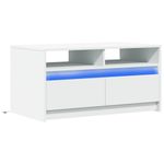 Casa si Gradina - Mobilier - Mese si birouri - Masute de cafea - Masuta de cafea cu lumini LED, alb, lemn prelucrat - Infinity.ro