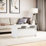 Casa si Gradina - Mobilier - Mese si birouri - Masute de cafea - Masuta de cafea cu lumini LED, alb, lemn prelucrat - Infinity.ro