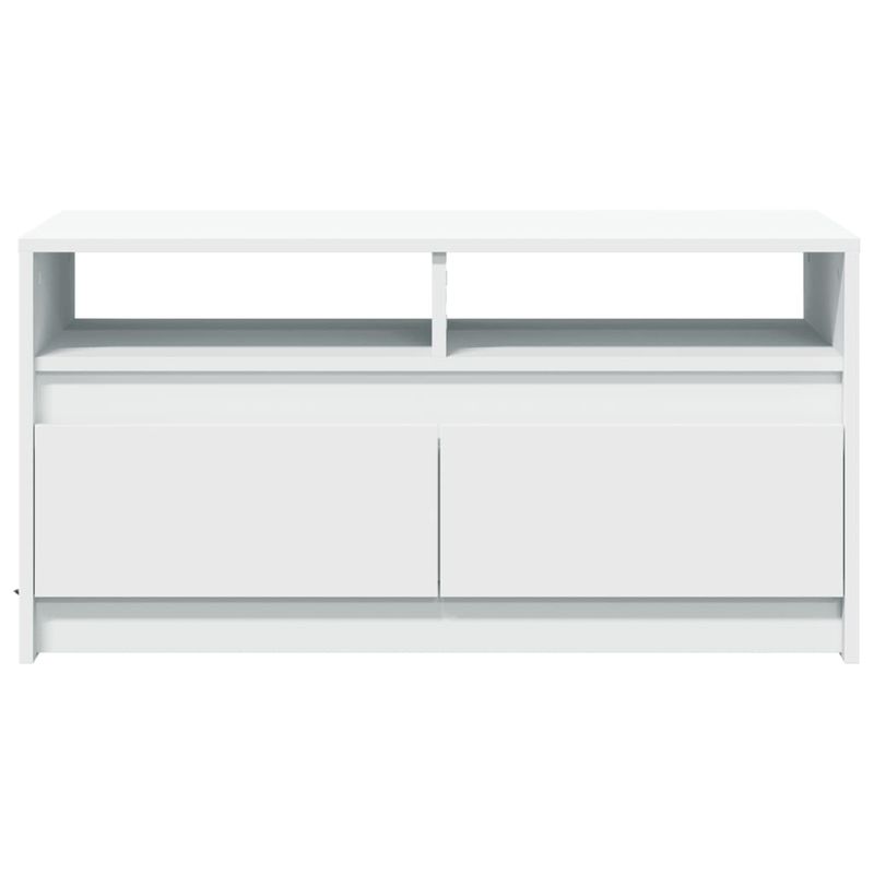 Casa si Gradina - Mobilier - Mese si birouri - Masute de cafea - Masuta de cafea cu lumini LED, alb, lemn prelucrat - Infinity.ro