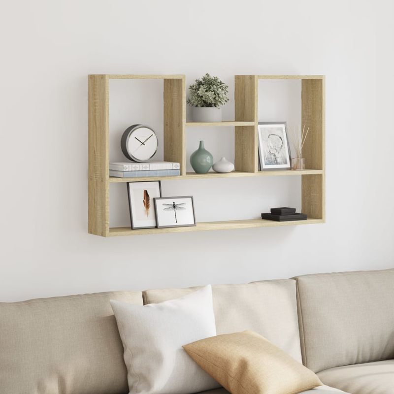 Casa si Gradina - Mobilier - Biblioteci si rafturi - Rafturi - Raft de perete, stejar sonoma, 99x15x60 cm, lemn prelucrat - Infinity.ro