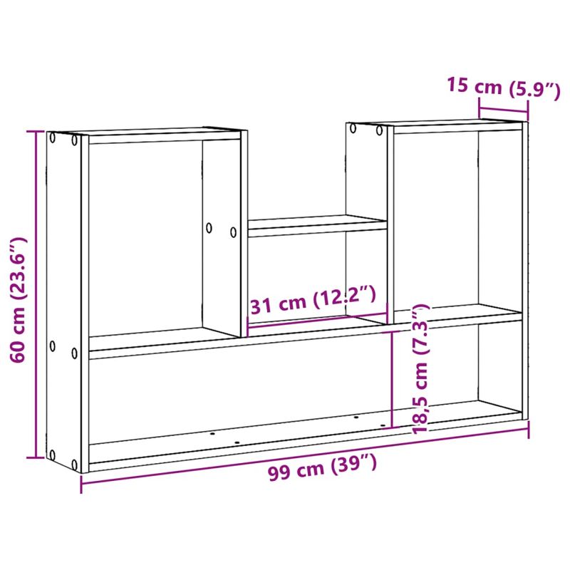 Casa si Gradina - Mobilier - Biblioteci si rafturi - Rafturi - Raft de perete, stejar sonoma, 99x15x60 cm, lemn prelucrat - Infinity.ro