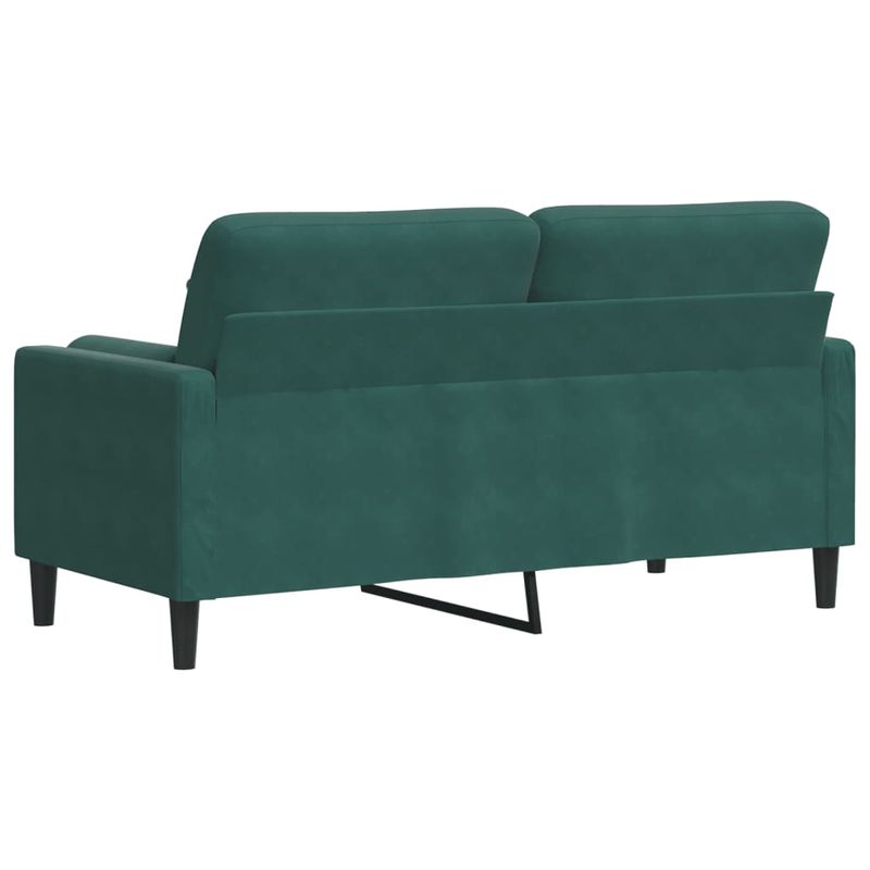 Casa si Gradina - Mobilier - Canapele si coltare - Canapele - Canapea cu 2 locuri cu pernute, verde inchis, 140 cm, catifea - Infinity.ro