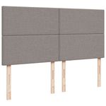 Casa si Gradina - Mobilier - Paturi si accesorii - Paturi - Pat continental cu saltea, gri taupe, 180x200 cm, textil - Infinity.ro