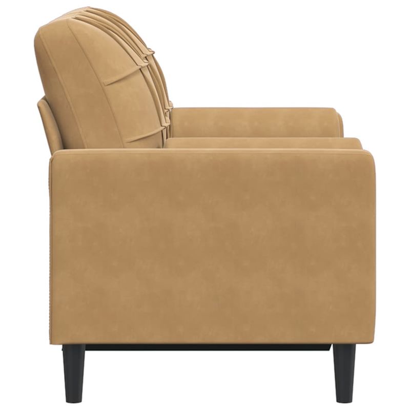 Casa si Gradina - Mobilier - Canapele si coltare - Canapele - Canapea cu 2 locuri cu pernute, maro, 120 cm, catifea - Infinity.ro