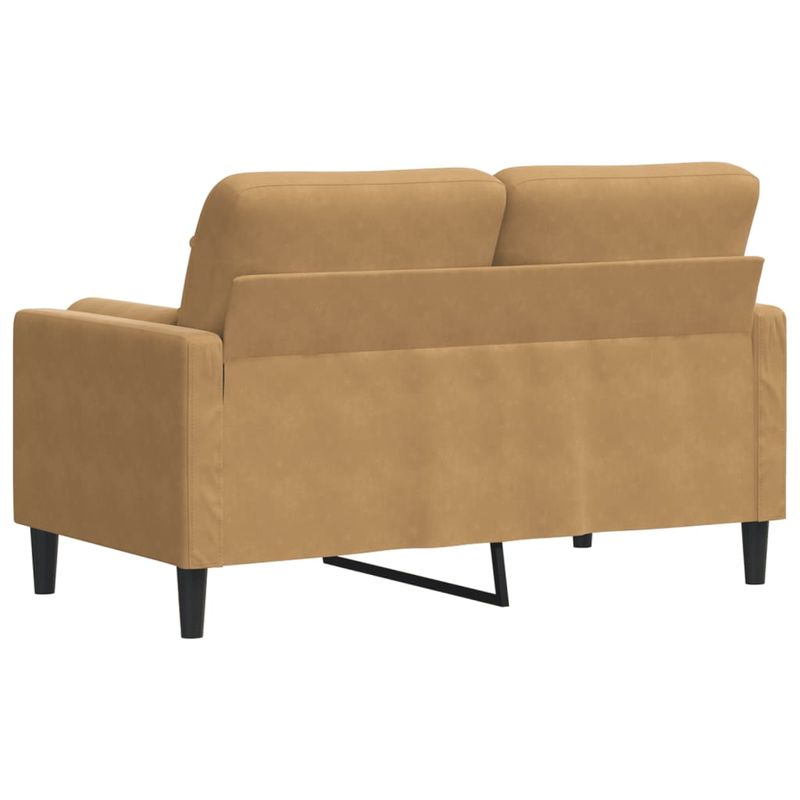 Casa si Gradina - Mobilier - Canapele si coltare - Canapele - Canapea cu 2 locuri cu pernute, maro, 120 cm, catifea - Infinity.ro