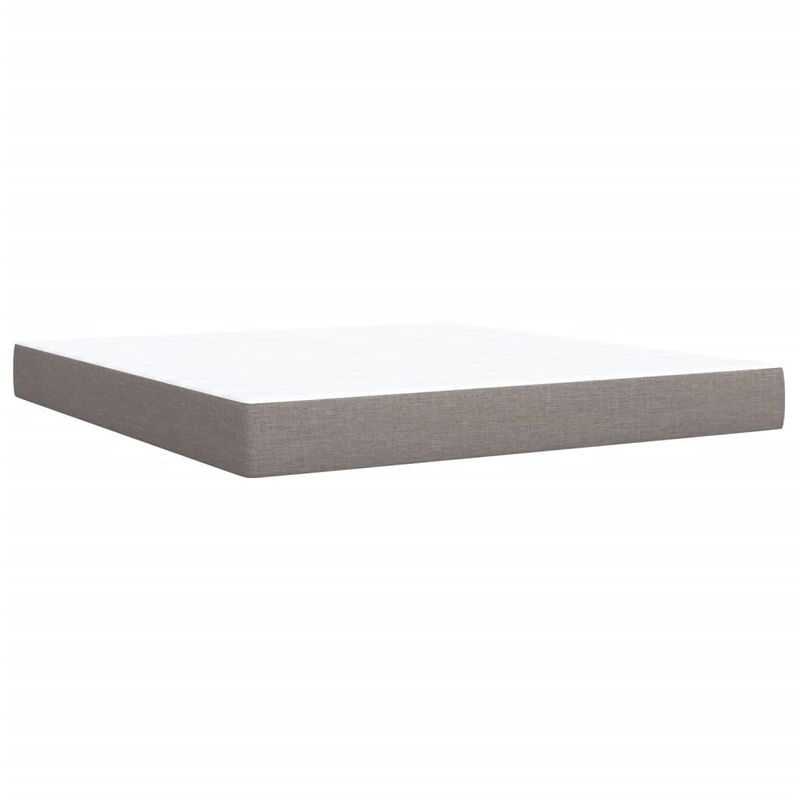 Casa si Gradina - Mobilier - Paturi si accesorii - Paturi - Pat continental cu saltea, gri taupe, 180x200 cm, textil - Infinity.ro