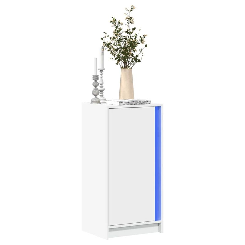 Casa si Gradina - Mobilier - Comode si corpuri - Comode - Dulap cu LED, alb, 42,5x34x85 cm, lemn prelucrat - Infinity.ro