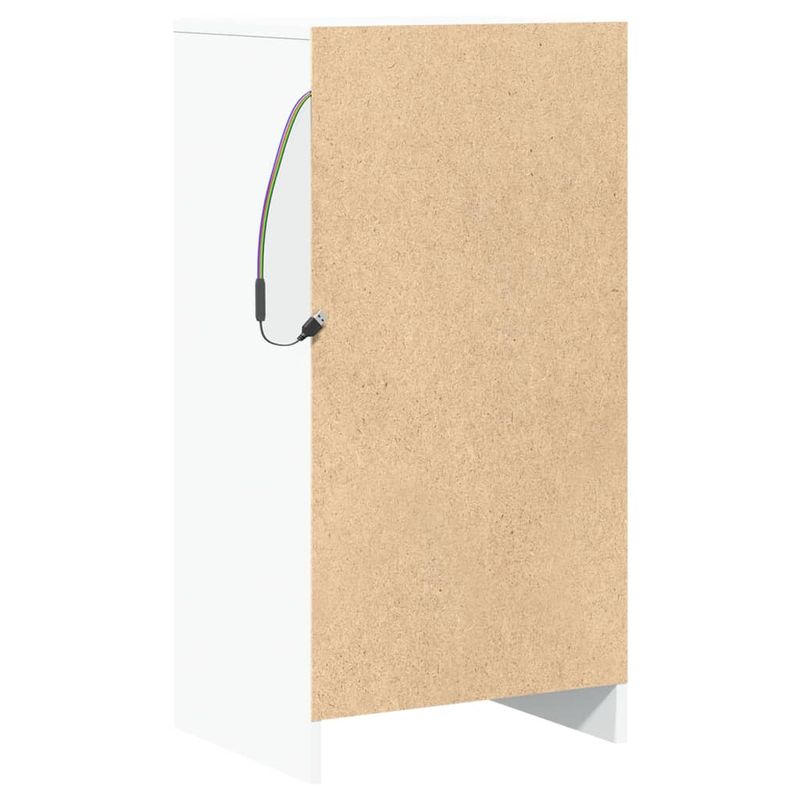 Casa si Gradina - Mobilier - Comode si corpuri - Comode - Dulap cu LED, alb, 42,5x34x85 cm, lemn prelucrat - Infinity.ro