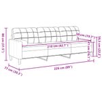 Casa si Gradina - Mobilier - Canapele si coltare - Canapele - Canapea cu 3 locuri cu pernute, roz, 210 cm, catifea - Infinity.ro